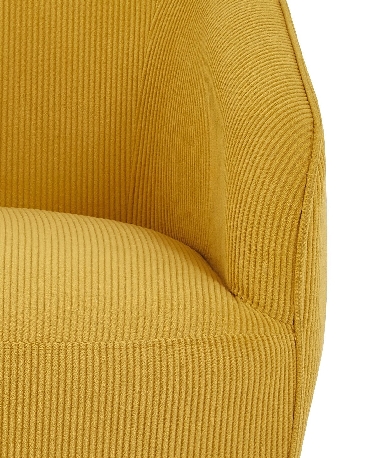 Corduroy Accent Chair With Gold Metal Legs, Modern Upholstered