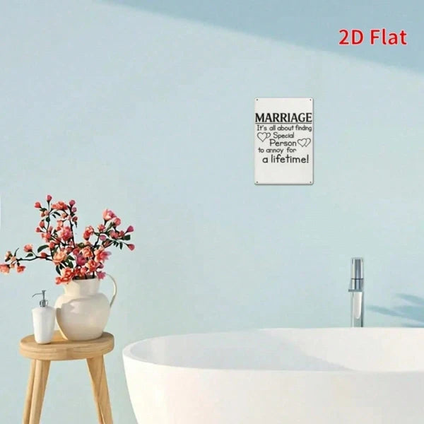 Metal Tin Sign Wall Decoration - 20 cm x 20 cm