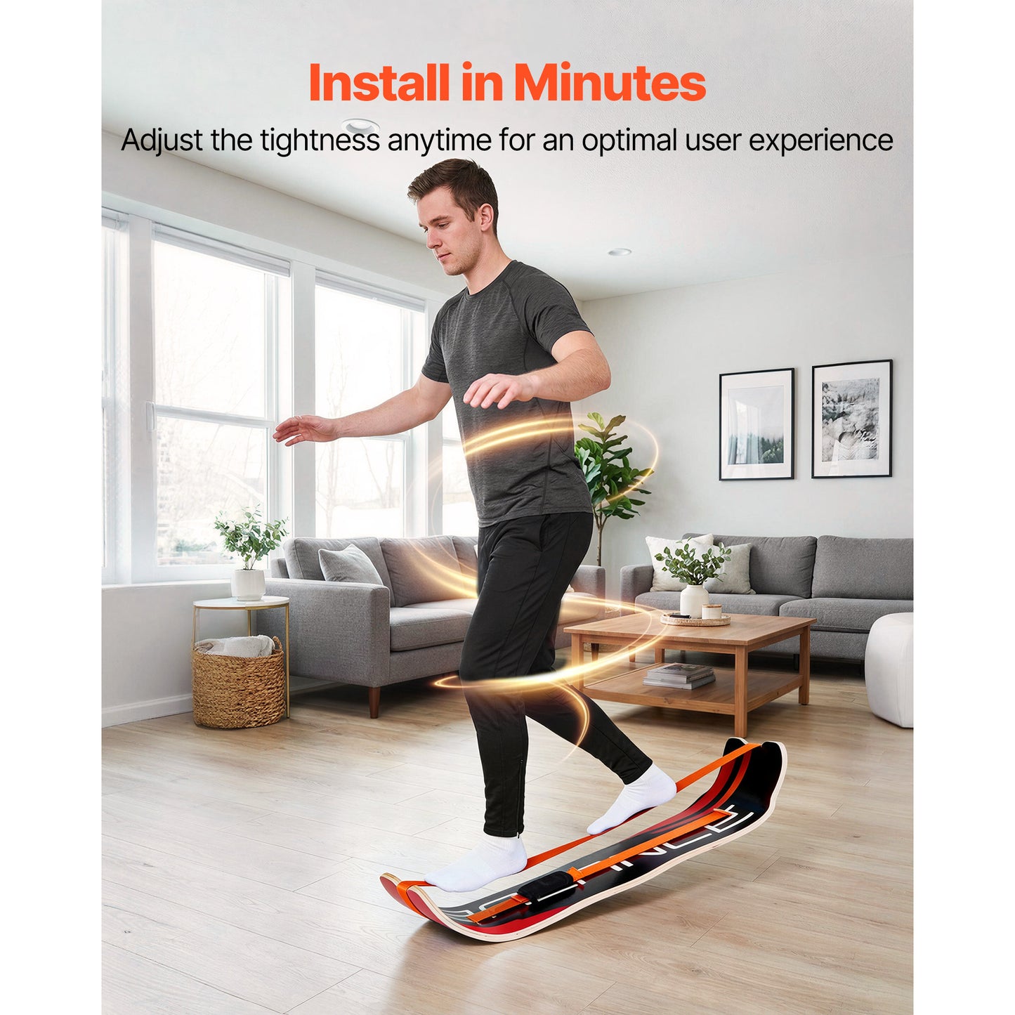 Balance Board Wobble Trainer for Adults - Wooden Balance Equipment for Core Workouts