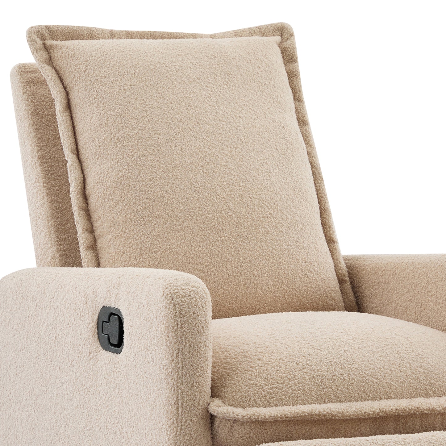 Swivel Rocker Recliner Chair - Teddy Fleece Oatmeal