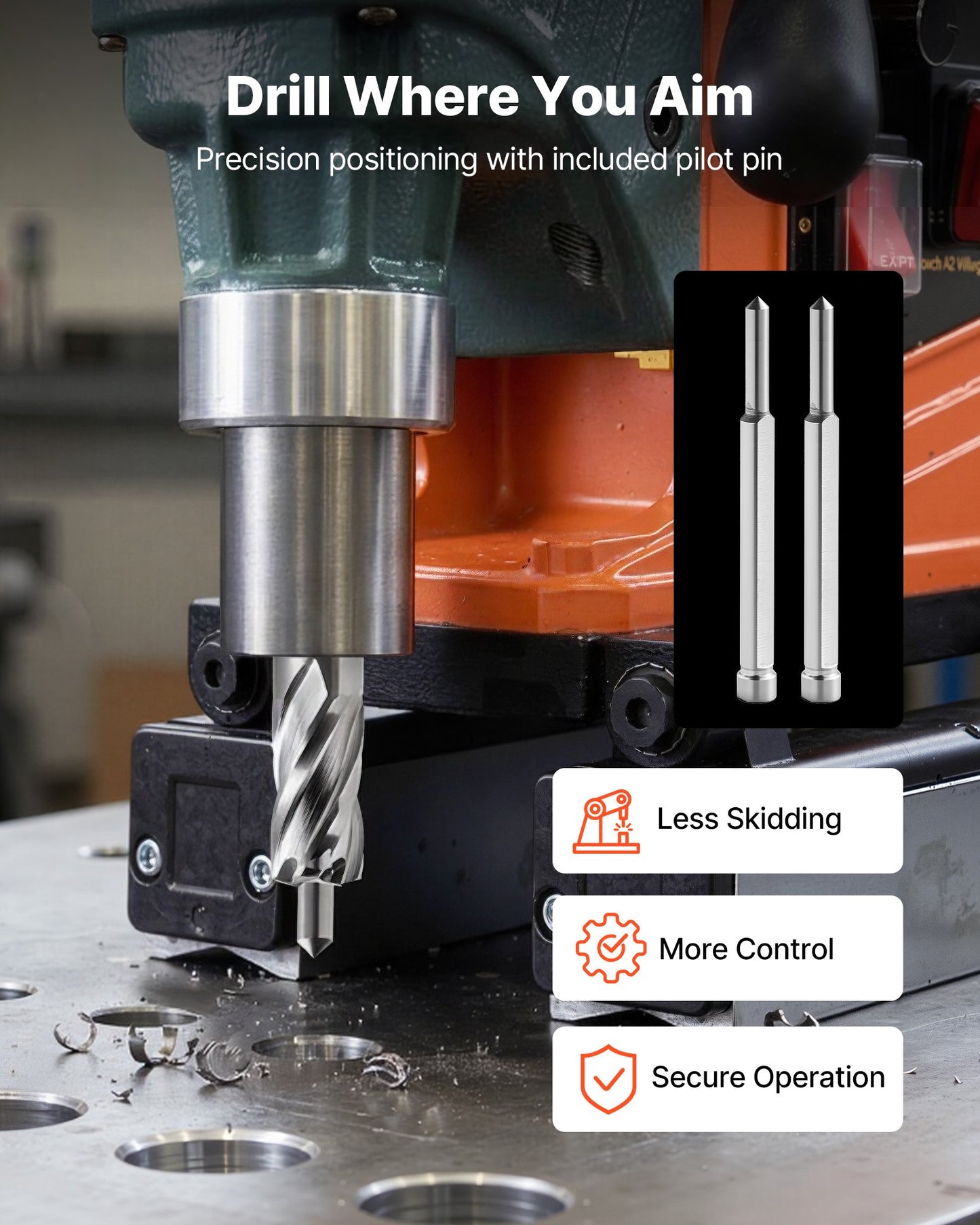 5-Piece Annular Cutter Set for Metal Drilling - 1/2" Diameter, 1" Depth, Weldon Shank