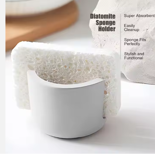 Diatom Mud Sponge Rack - Kitchen & Bathroom Sink Caddy