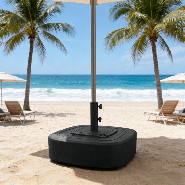 Outdoor Umbrella Base with Wheels - Fits Up to 13.1' Umbrellas