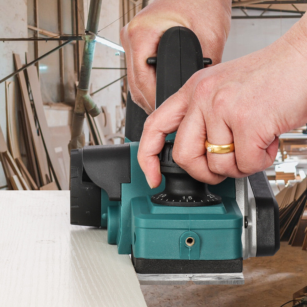18V Brushless Cordless Planer 82mm Power Tool for Woodworking - Body Only