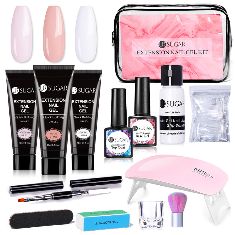 Nail Extension Kit with LED Lamp & Gel - USB