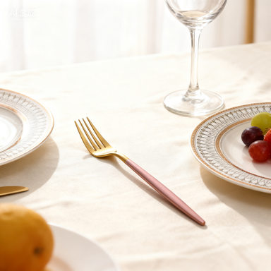 Pink and Gold Fork - Stylish Kitchen Utensil
