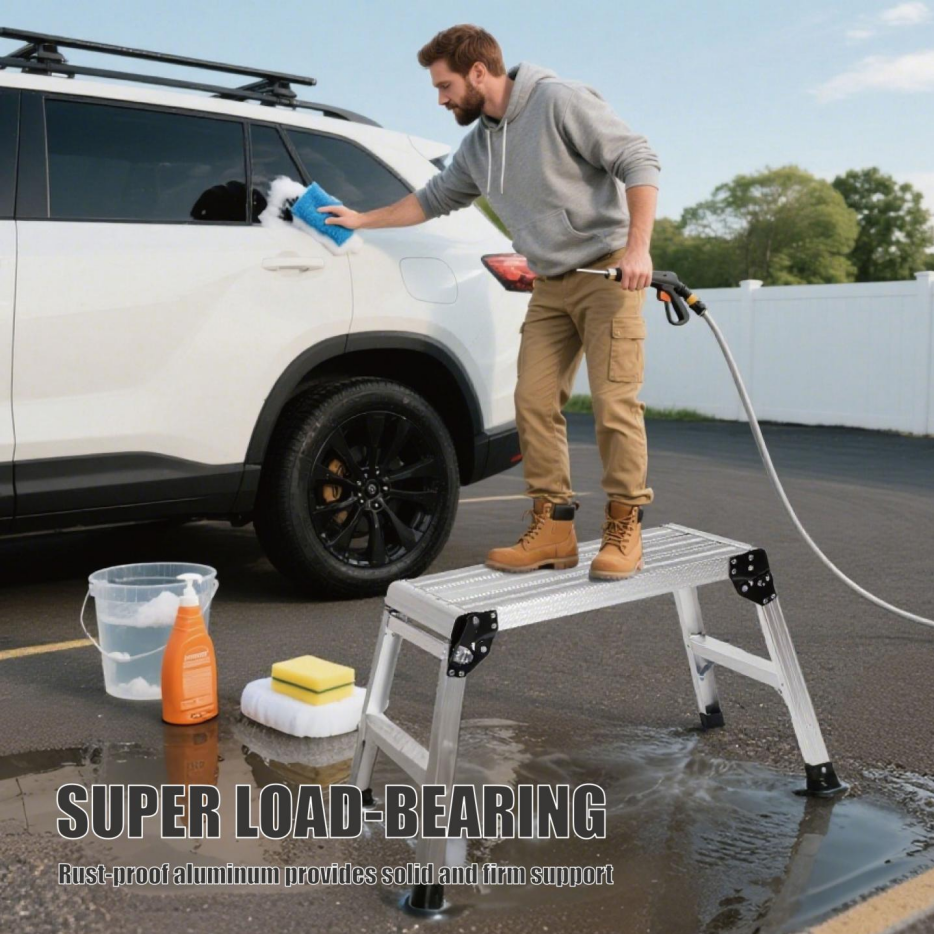 Heavy Duty Aluminum Folding Work Platform - 330 lbs Capacity