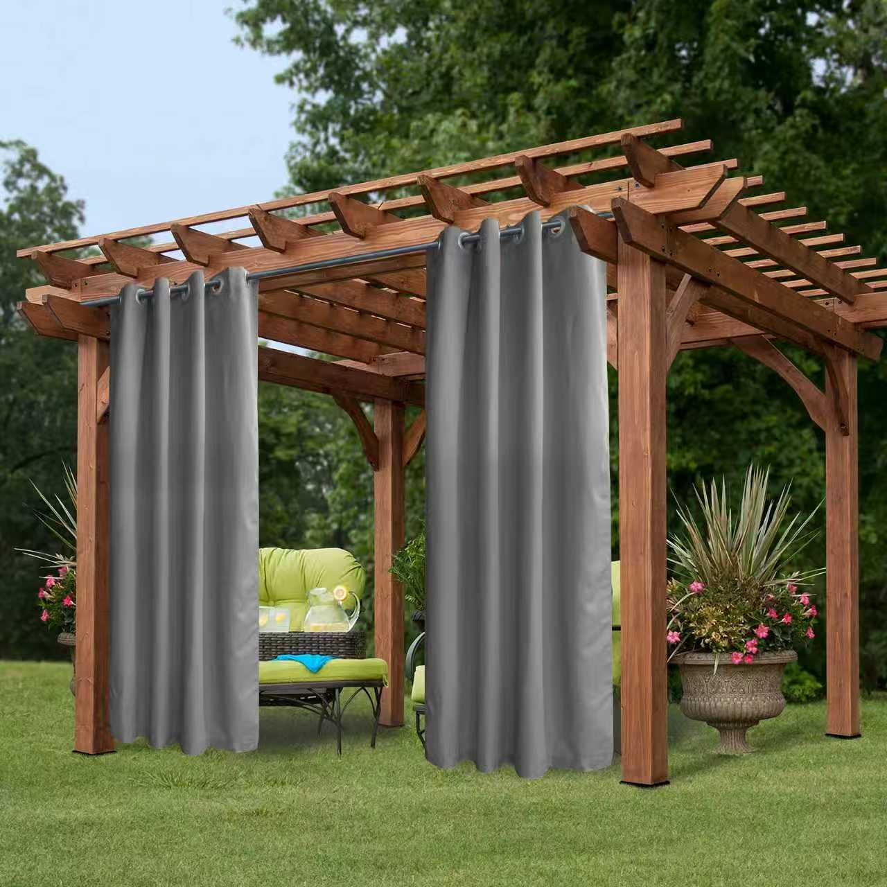 Grommet Curtain Panel for Indoor & Outdoor Use - 50x84 Inches