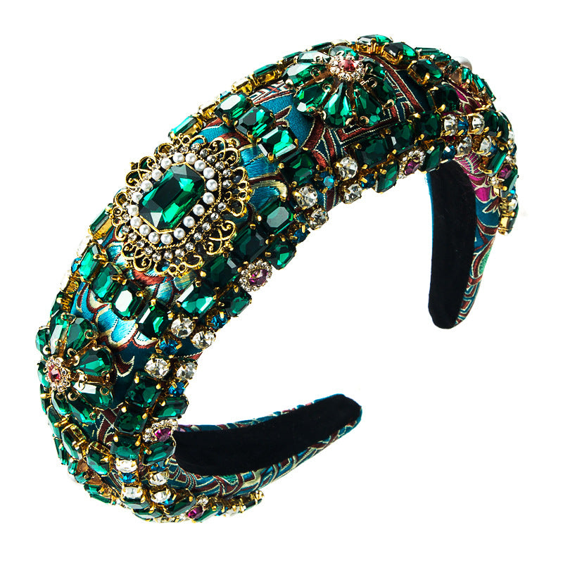 Diamond Embroidery Hair Hoop with Sponge Pad