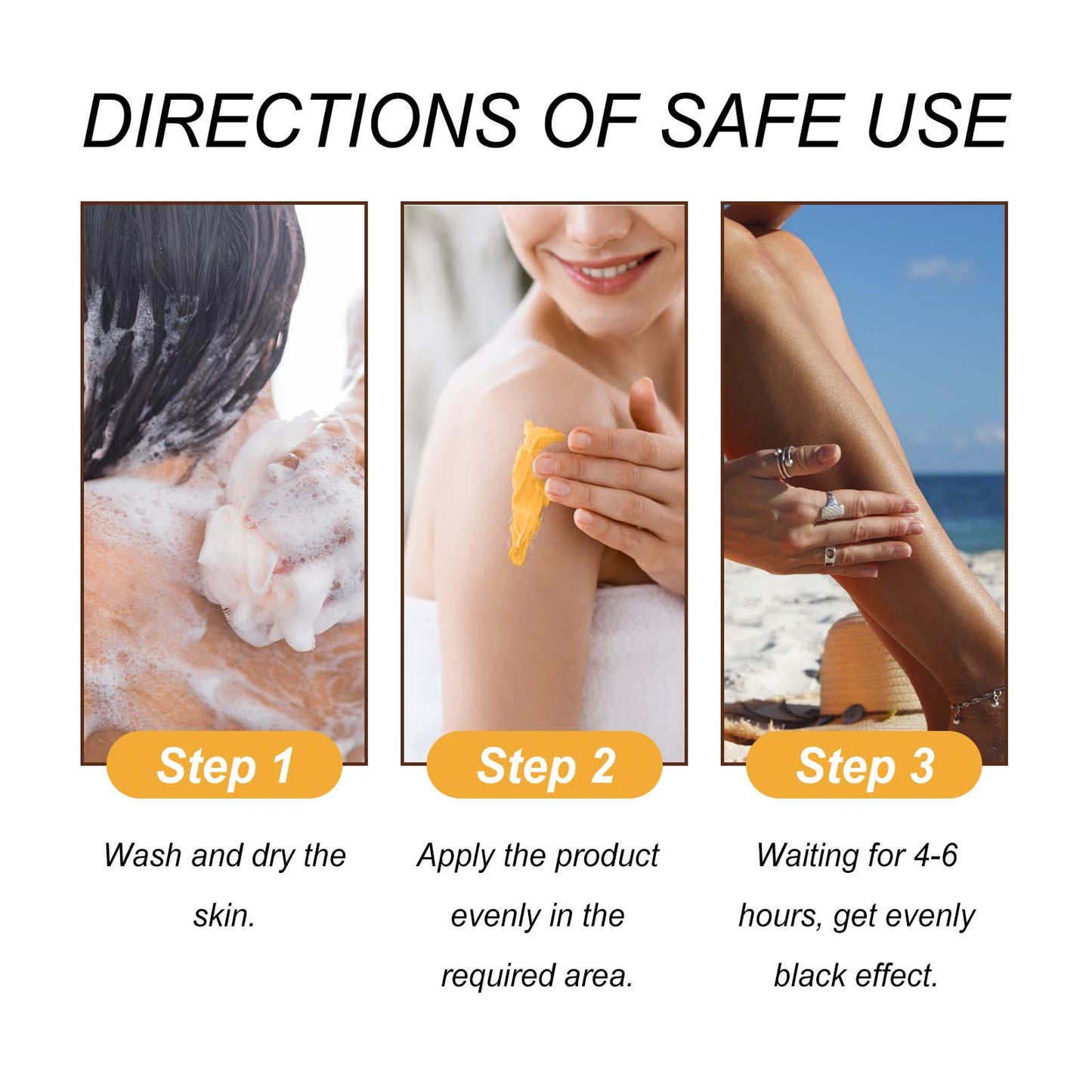 Natural Tanning Cream - Moisturizing Body Bronzer with Cocoa & Carrot Oil