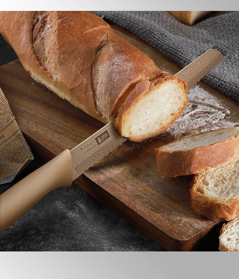 20cm Serrated Bread Knife with Black Handle - Kitchen & Dining Tool