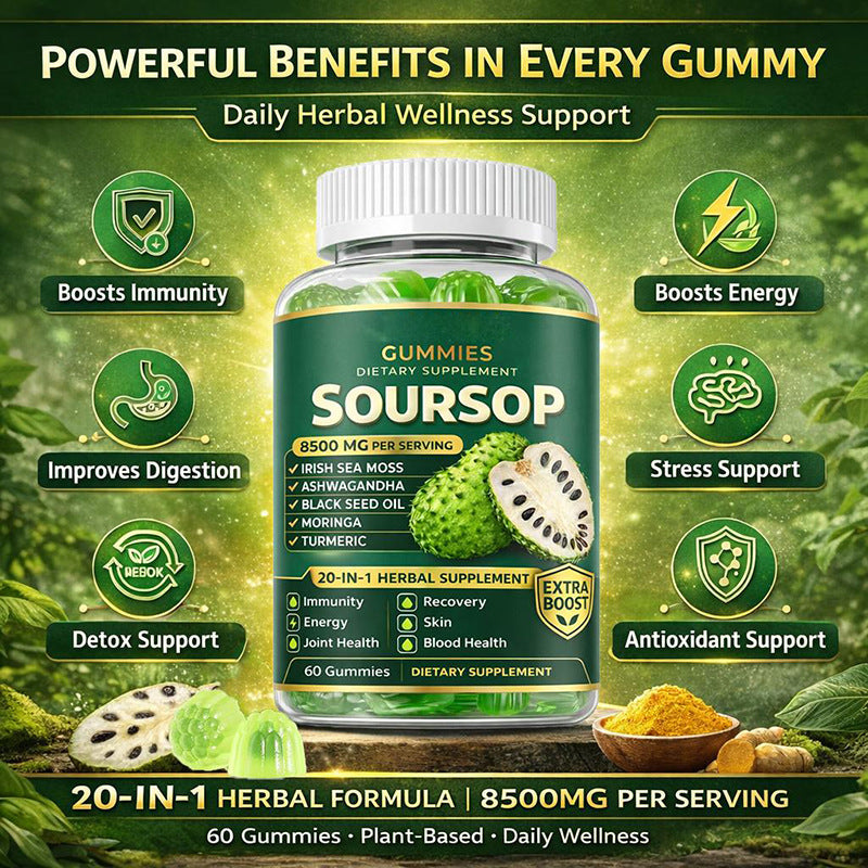 Soursop Soft Candies - 60 Pieces Natural Fruit Treats