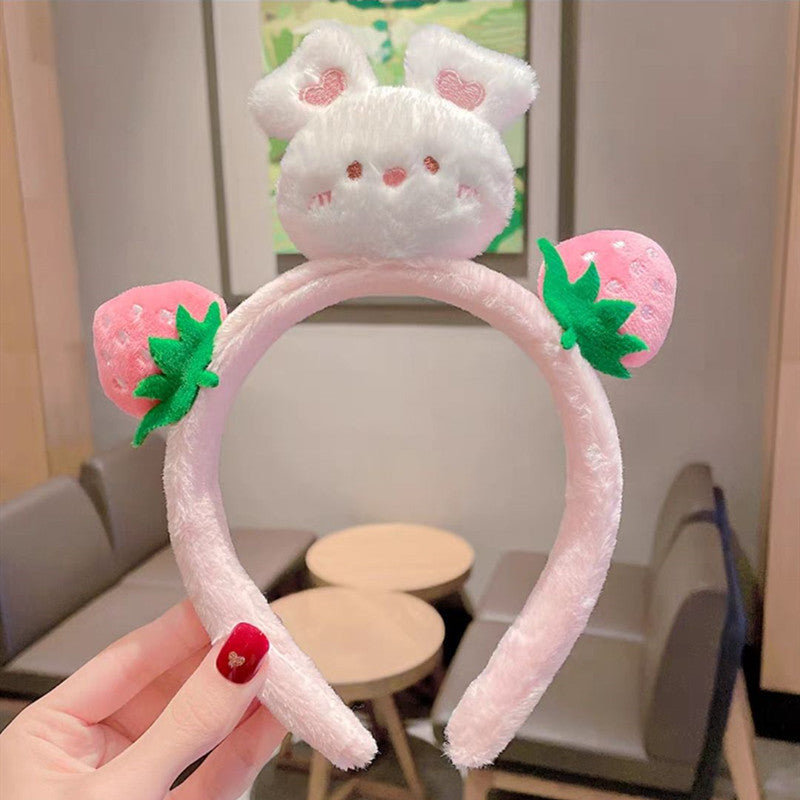 Cute Plush Hair Clip Headdress for Girls - Cartoon Bunny Design