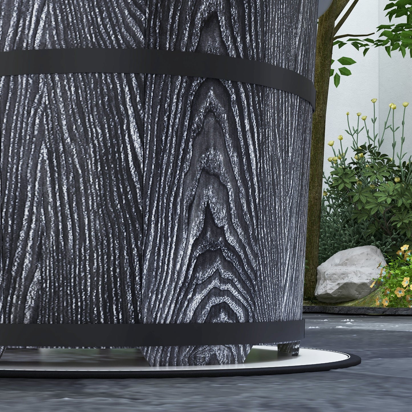 Portable Smokeless Fire Pit - Black with Fireproof Mat