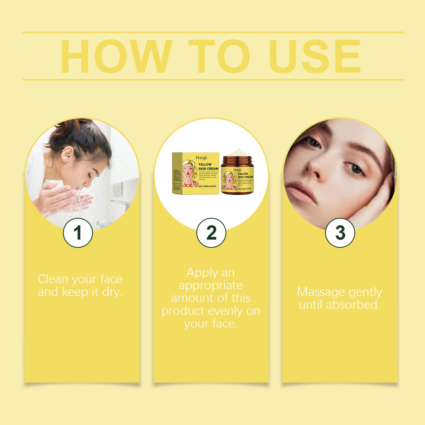 Tallow Honey Facial Moisturizer - Deep Hydrating & Soothing Skin Cream