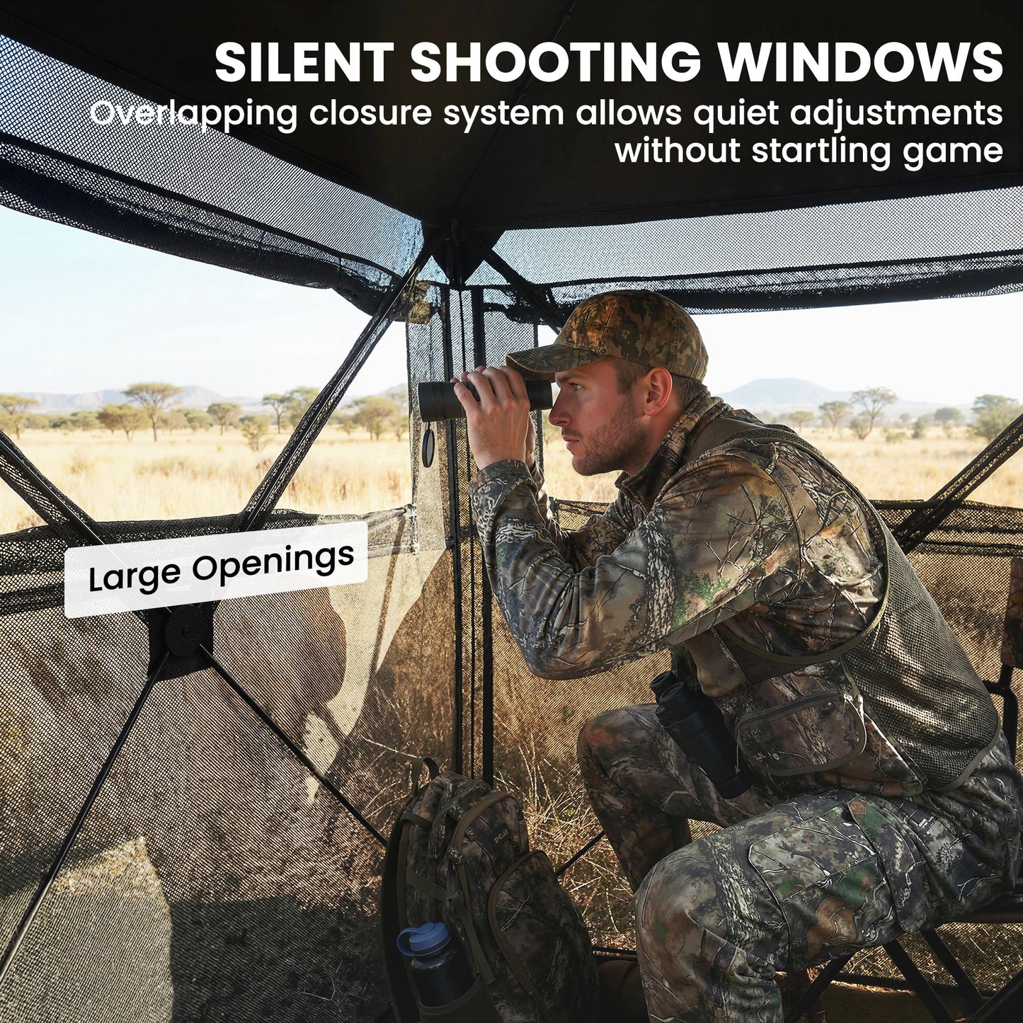 2-Person Camouflage Pop-Up Hunting Blind with 270-Degree View