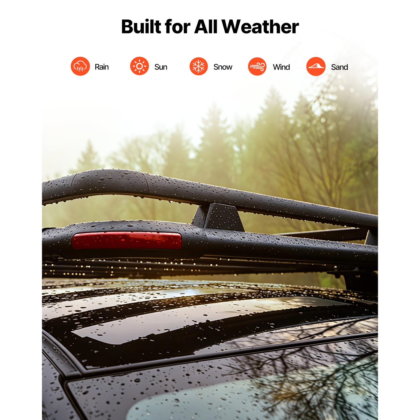 Heavy Duty Roof Rack Cargo Basket 64x39x4.53 Inches With Extension - All-Weather Vehicle Carrier, 200 Lb Capacity