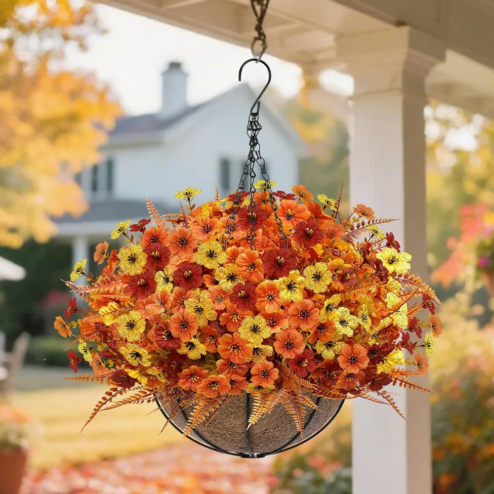 20-Inch Christmas Hanging Basket with LED Lights & Remote Control