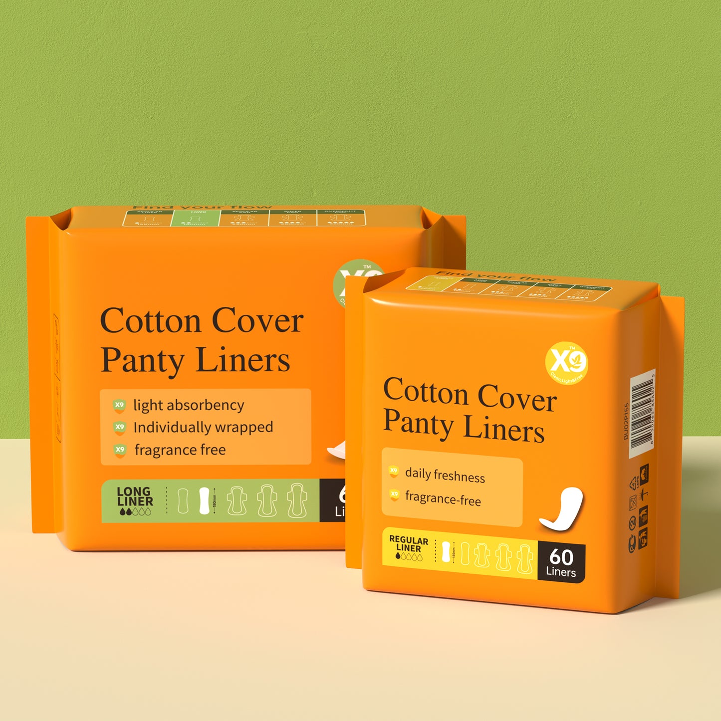 Cotton Cover Panty Liners - Breathable & Ultra-Thin Protection