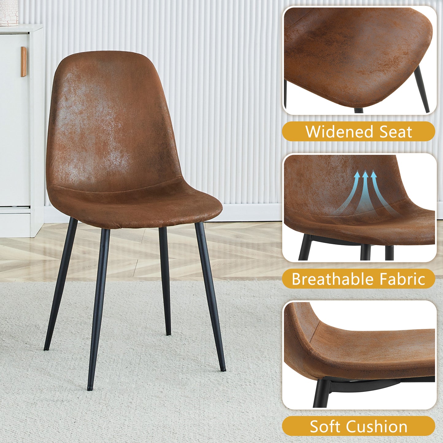 A Set Of 4 Modern Medieval Style Restaurant Cushioned Side Chairs,