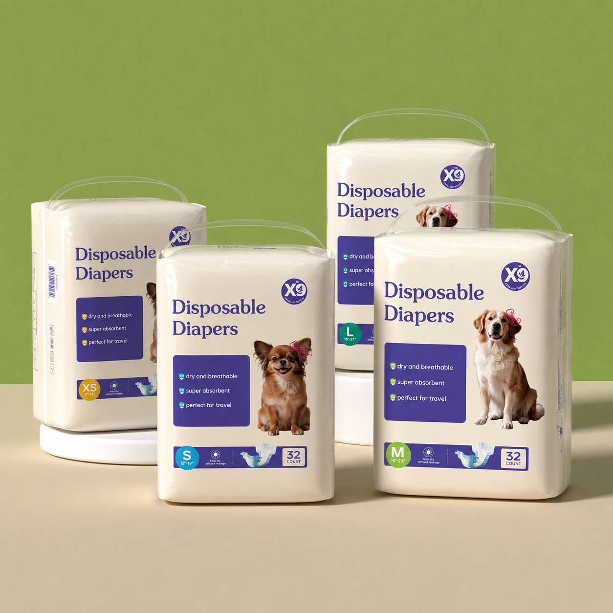 Disposable Female Dog Diapers - Leak-Proof, Breathable & Soft Skin-Friendly Fit