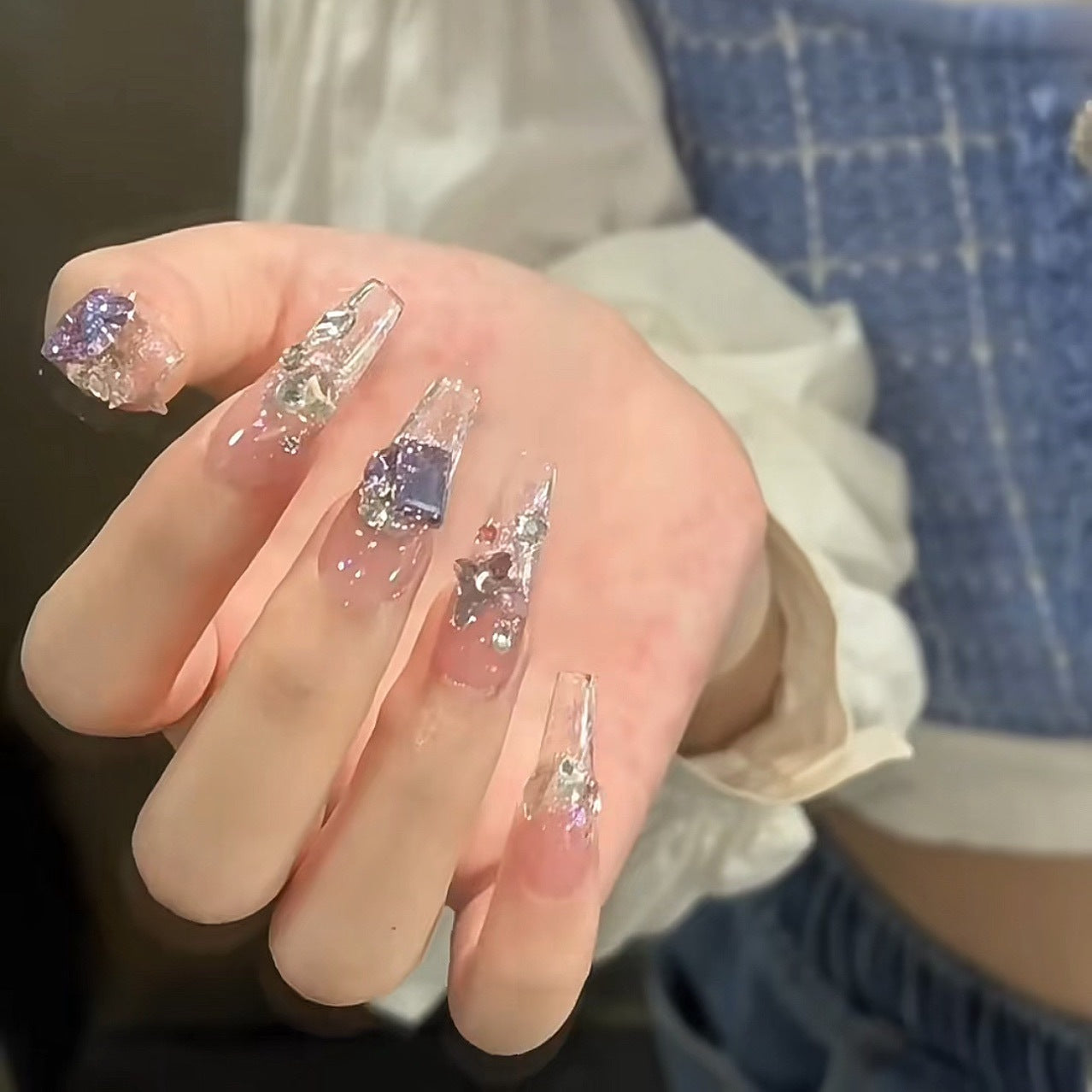 Detachable Nail Tips for Manicure Butterfly Collection - Midsummer Night's Dream, XS
