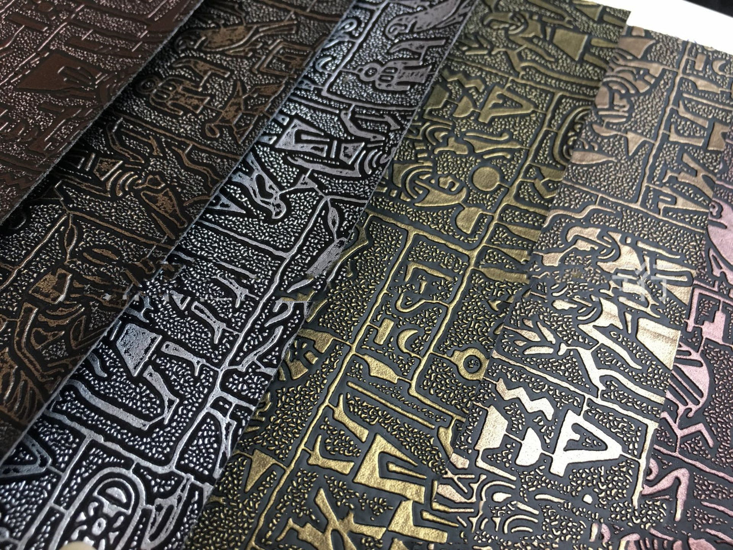 Artificial Leather Fabric for Crafts and Upholstery - Antique Pattern