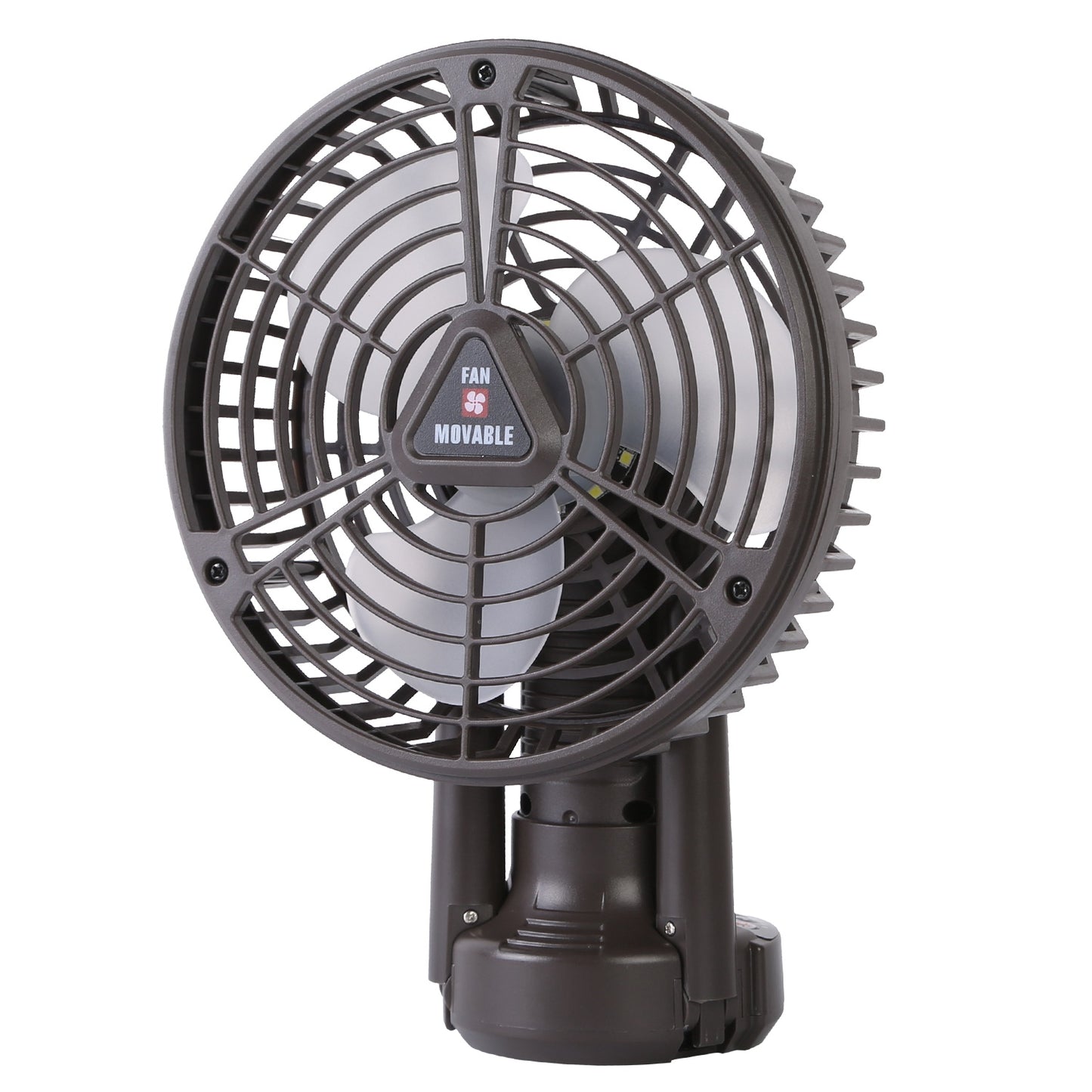 10400mAh Portable Camping Fan with LED Light - Black