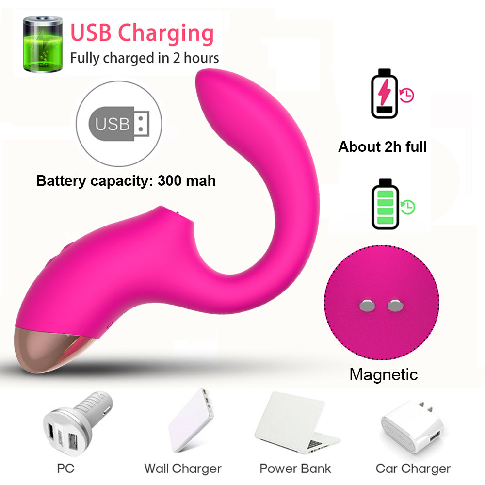 Silent Vibrating Bullet - 10 Modes, Rose Red