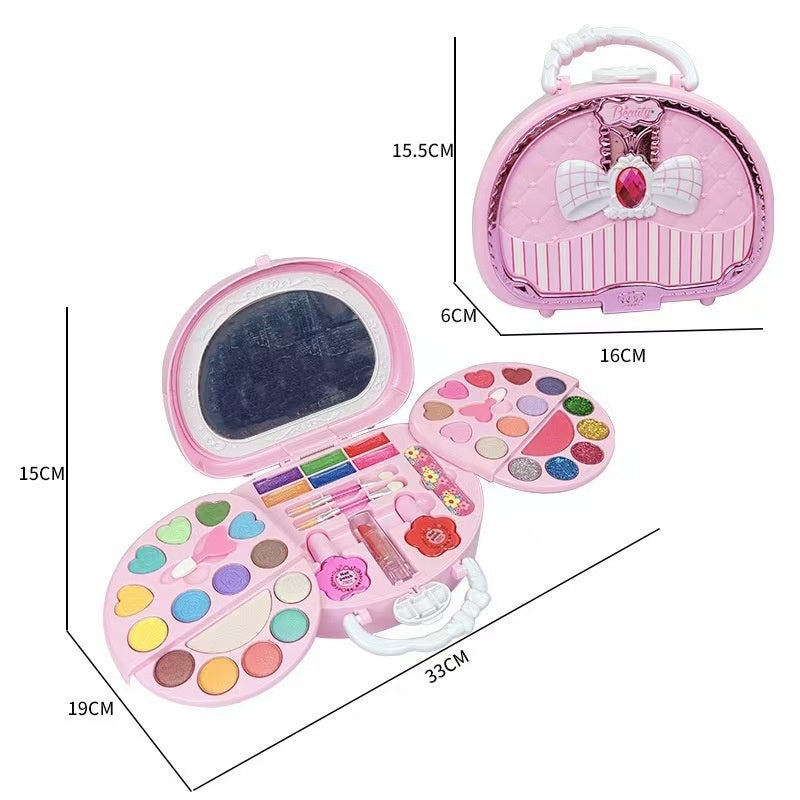 Kids Makeup Lipstick Set with Washable Cosmetic Box - Fun & Safe Play