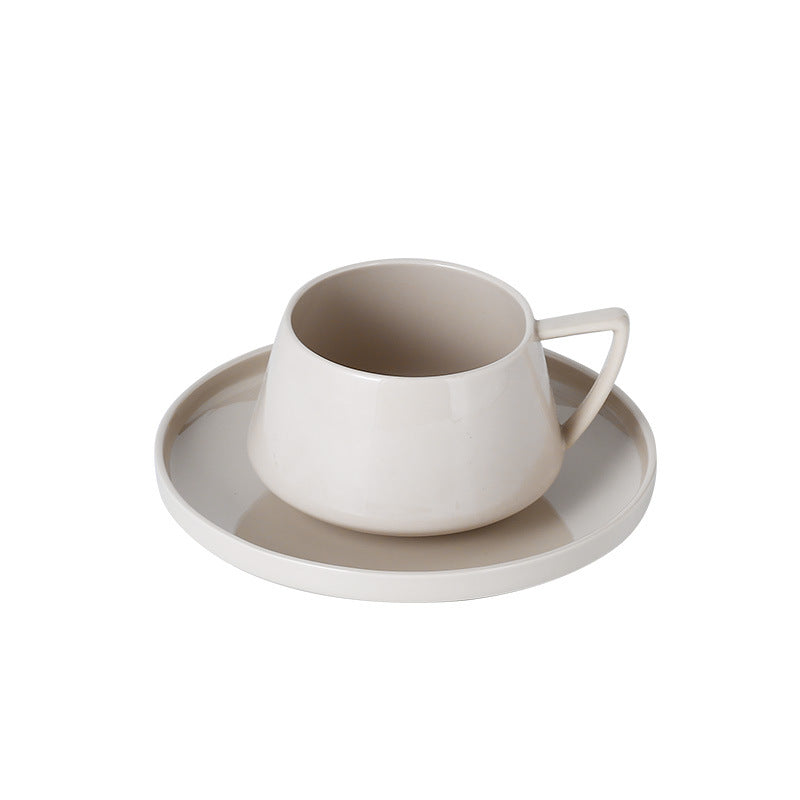 Home Office Coffee Mug and Saucer Set - Light Luxury Porcelain Drinkware