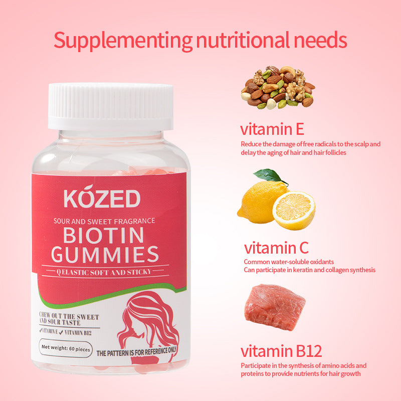 Biotin Soft Gummy Vitamins - 60 Pieces
