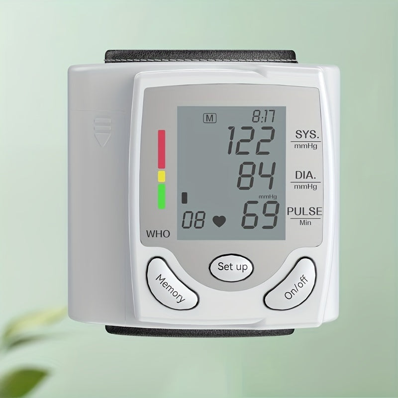 Wrist Blood Pressure Monitor with Voice & LCD Display