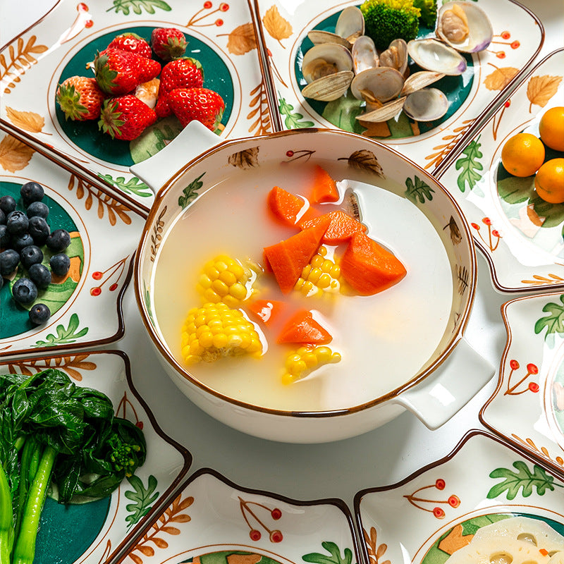 Ceramic Tableware Set Household Porcelain Dish and Bowl Collection