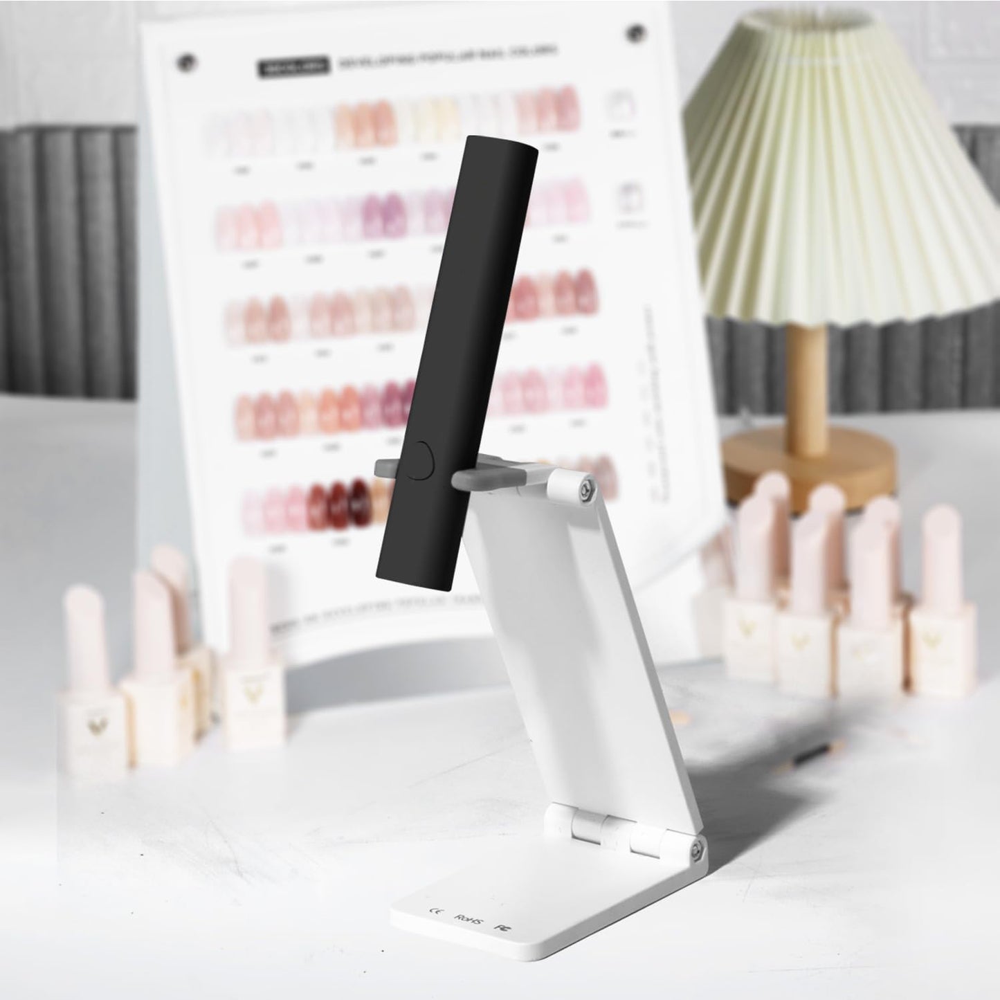 Portable Mini UV LED Nail Lamp with Foldable Stand - Rechargeable Gel Dryer