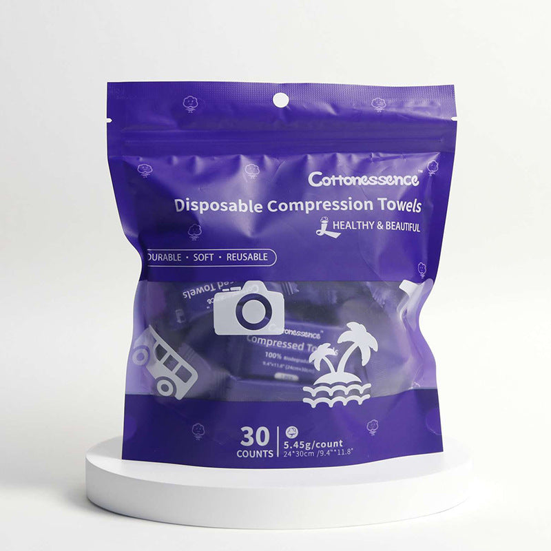 Disposable Compression Towels - Travel, Home & Spa Use, Multiple Colors