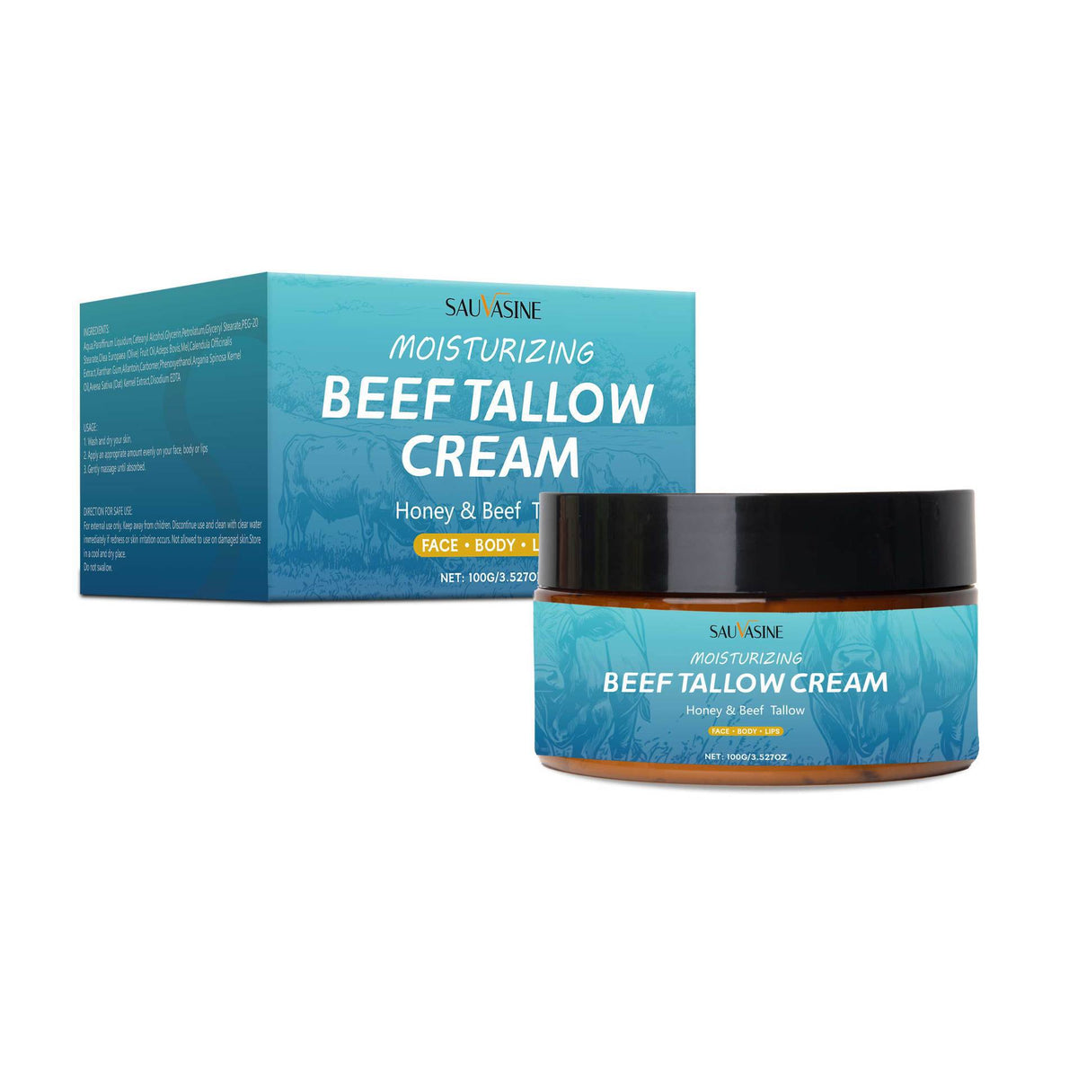 Tallow Skin Cream 100ml – Moisturizing Facial Care for All Skin Types