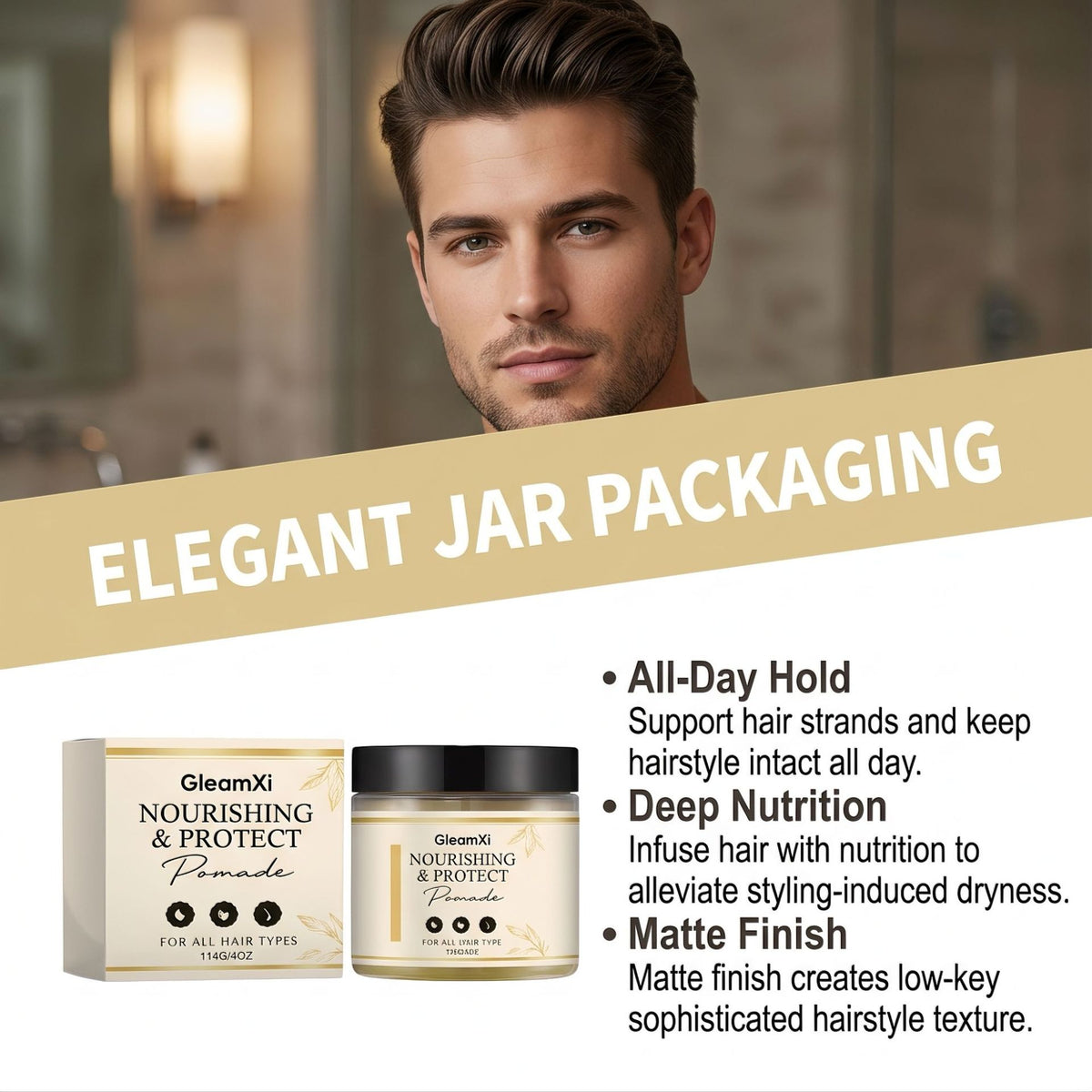 Windproof Hair Wax for Outdoor Styling - Strong Hold & Natural Look 114g