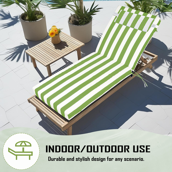 Waterproof Outdoor Chaise Lounge Cushion - 72" x 21" x 3"