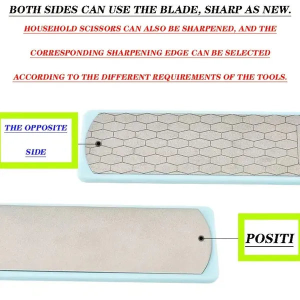 Diamond Sharpening Stone 400/1000 Grit - Non-Slip Base for Kitchen Tools