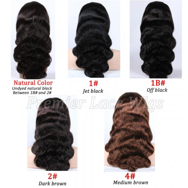 13x5 Lace Front Body Wave Human Hair Wig - Natural Black