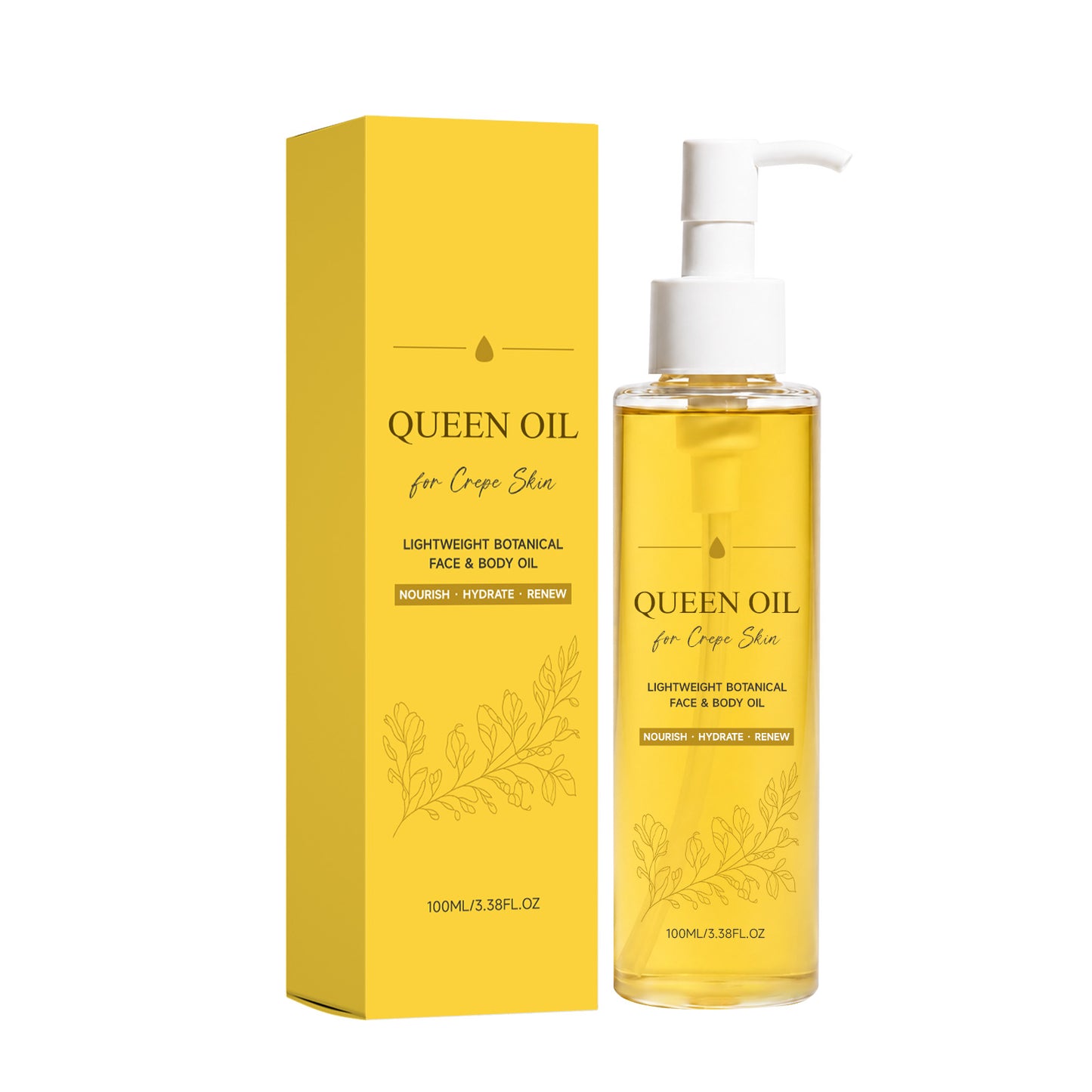 Lightweight Botanical Face & Body Oil 100ml Natural Skin Moisturizer