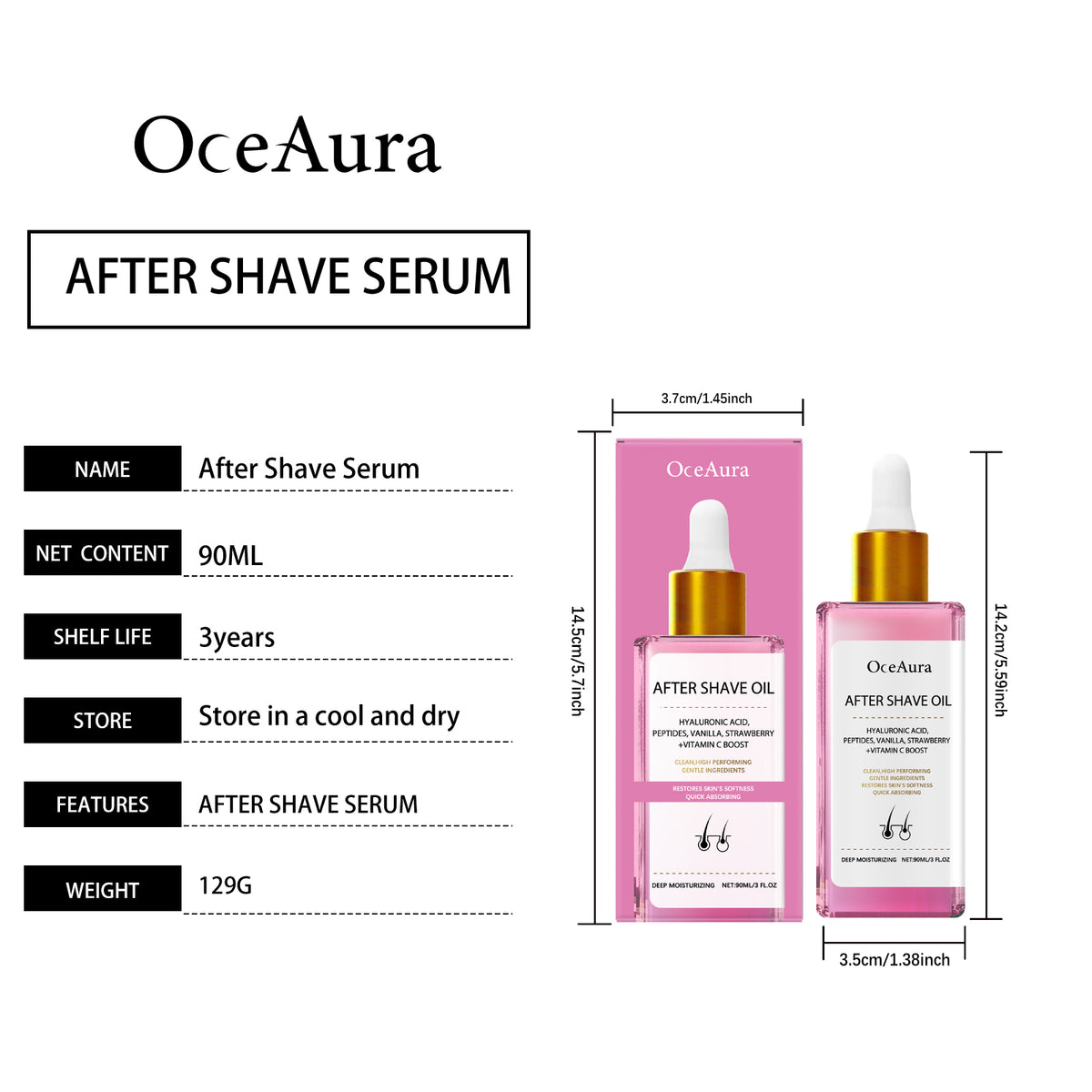 Post-Shave Oil with Vitamin E & Jojoba – 90ml