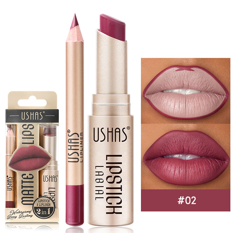 Matte Long Lasting Waterproof Nude Lipstick - Moisturizing & Discoloration Resistant