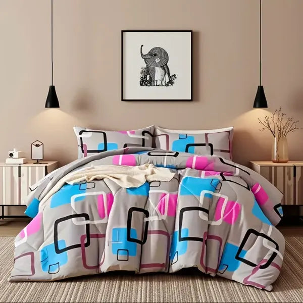 Queen Comforter Set with 2 Pillowcases - Diverse Styles