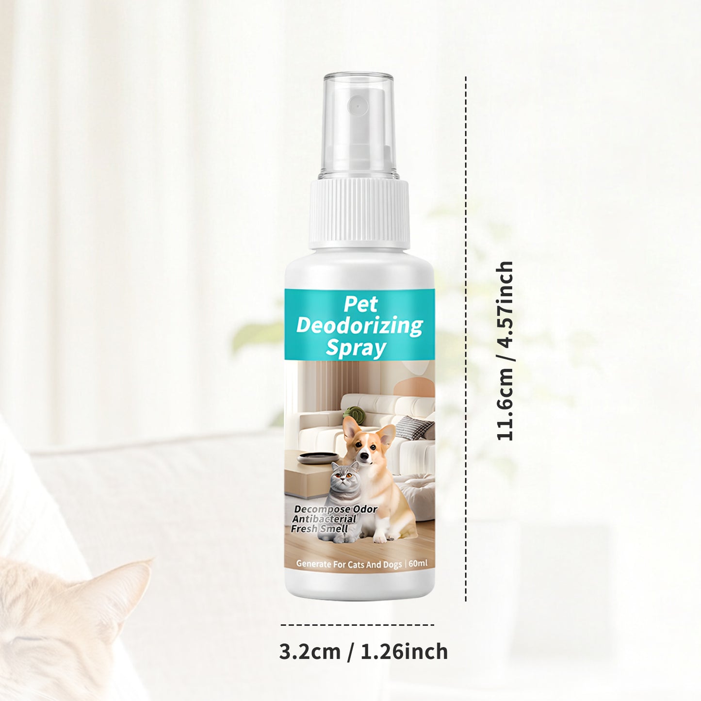 Pet Odor Remover Spray for Furniture and Home - Effective Pet Smell Neutralizer