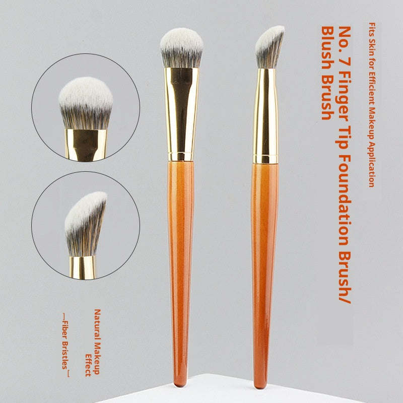 Heart-Shaped Makeup Brush for Blush and Highlighter Tongue-Shaped Blending Face Brush