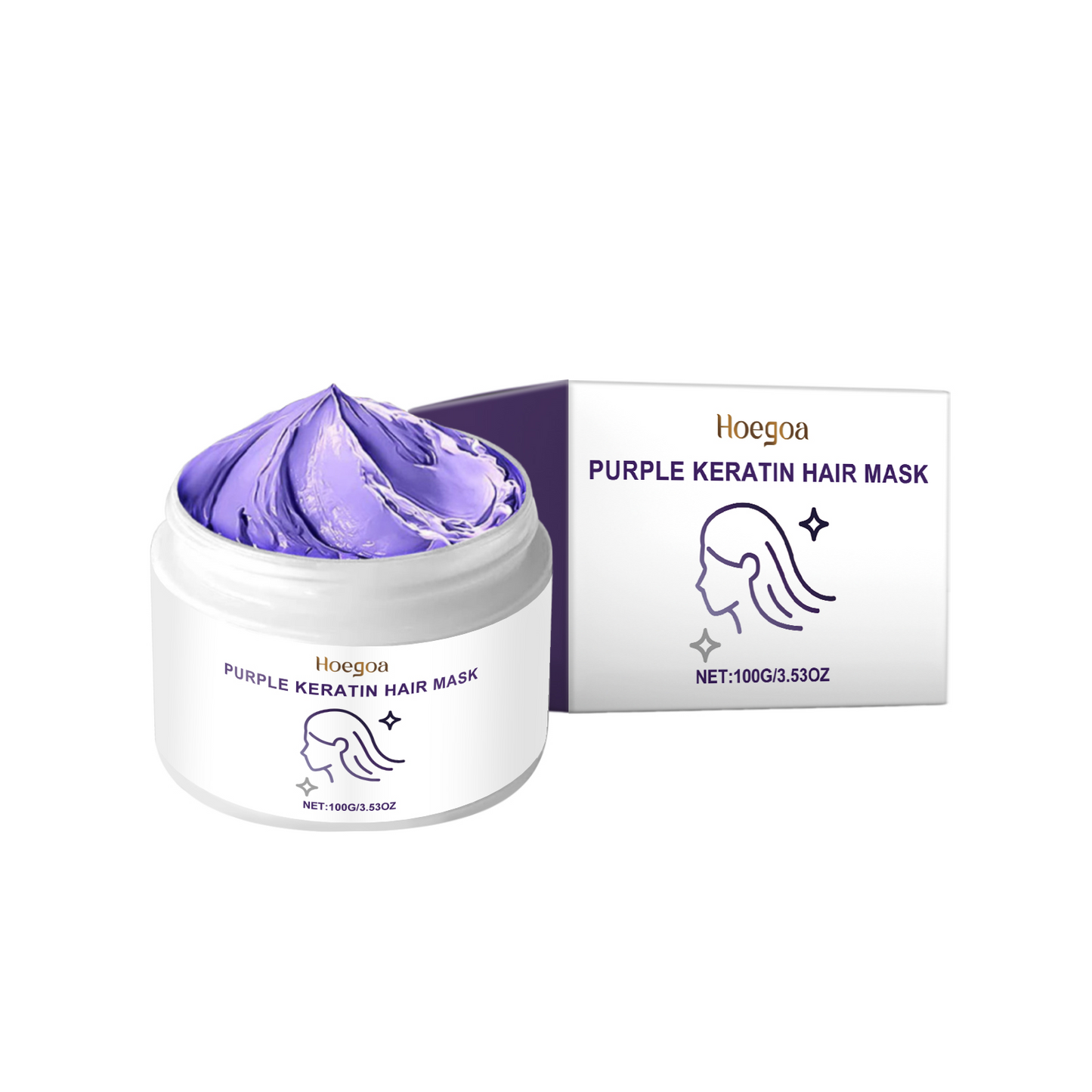 Keratin Purple Hair Mask for Color-Treated Dry and Frizzy Hair