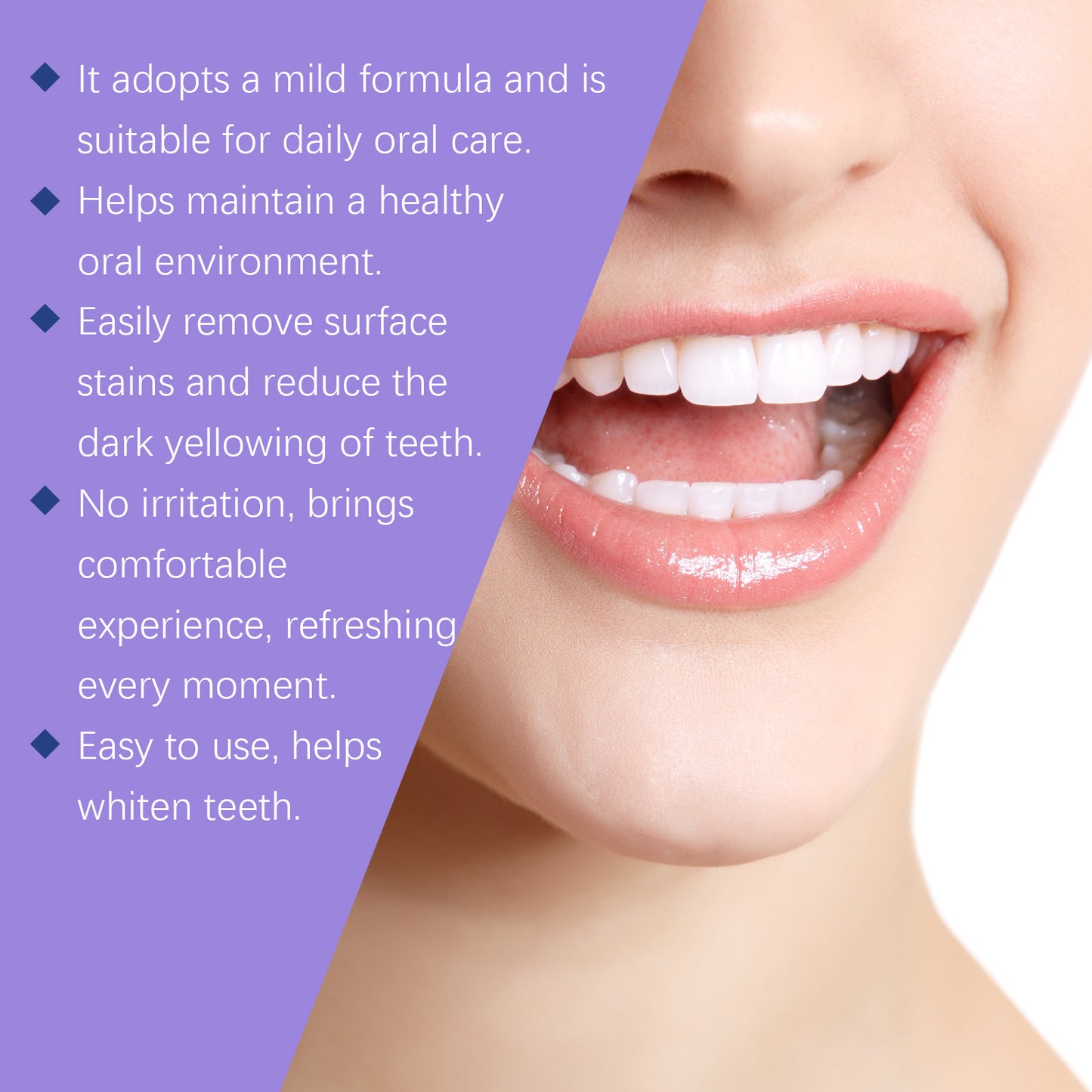 Purple Toothpowder Natural Oral Cleaning 50g Gentle Whitening & Fresh Breath