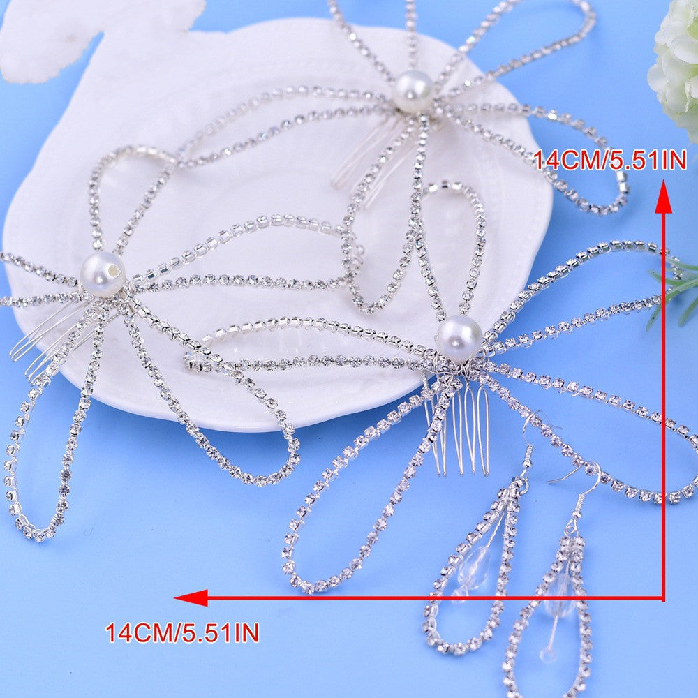 Rhinestone Hair Comb Tiara Elegant Bridal Accessory